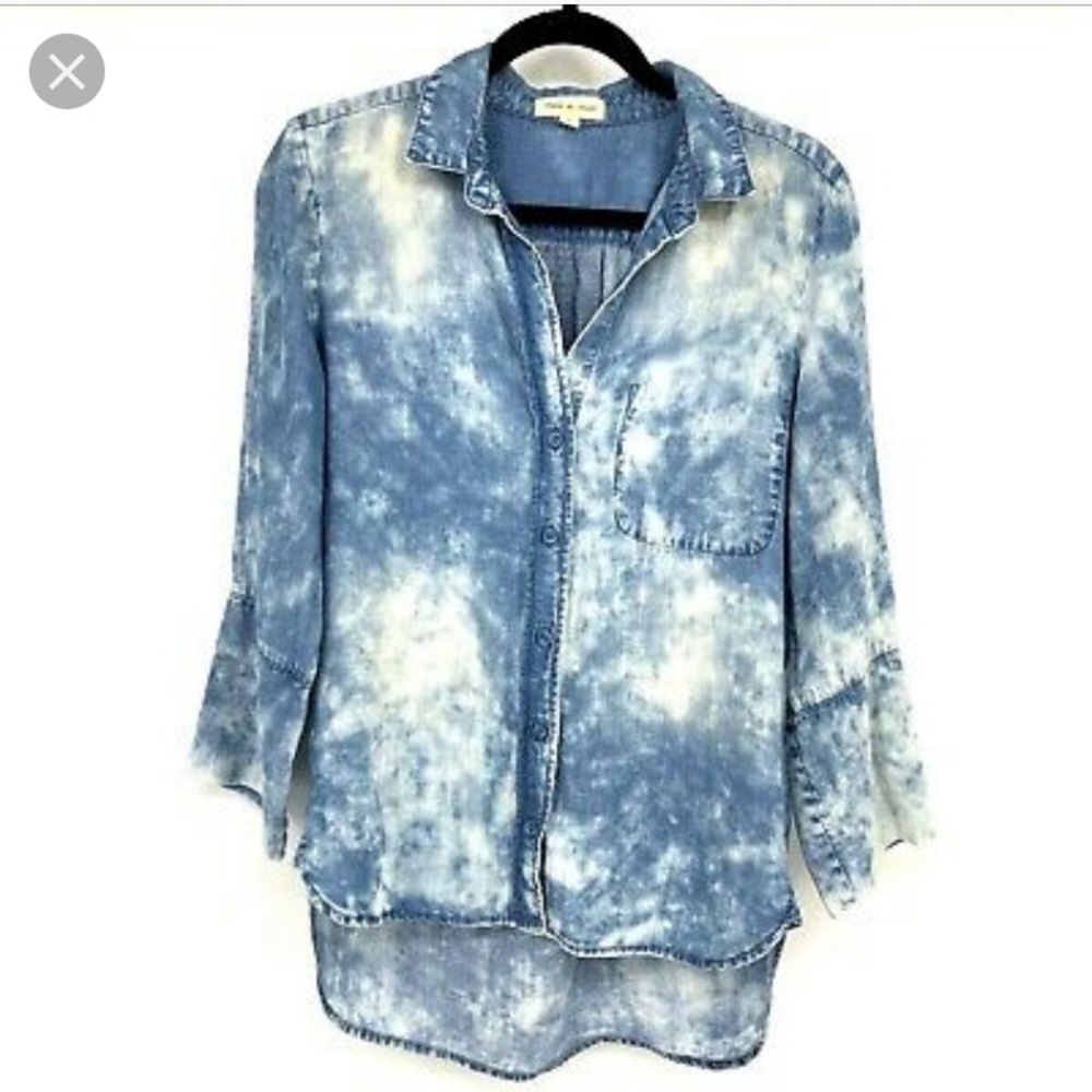 CLOTH & STONE Bleached Chambray Jean Shirt 💙